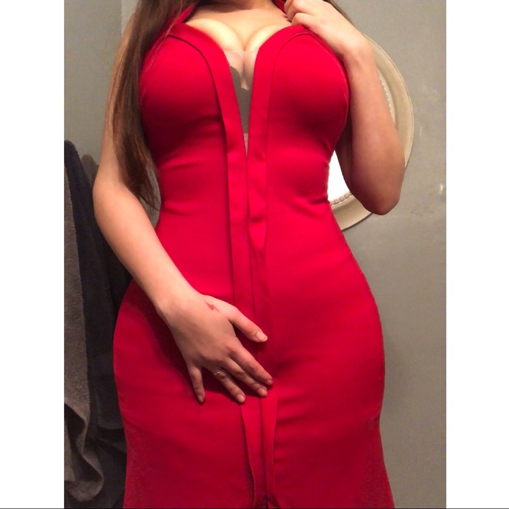 Red gown